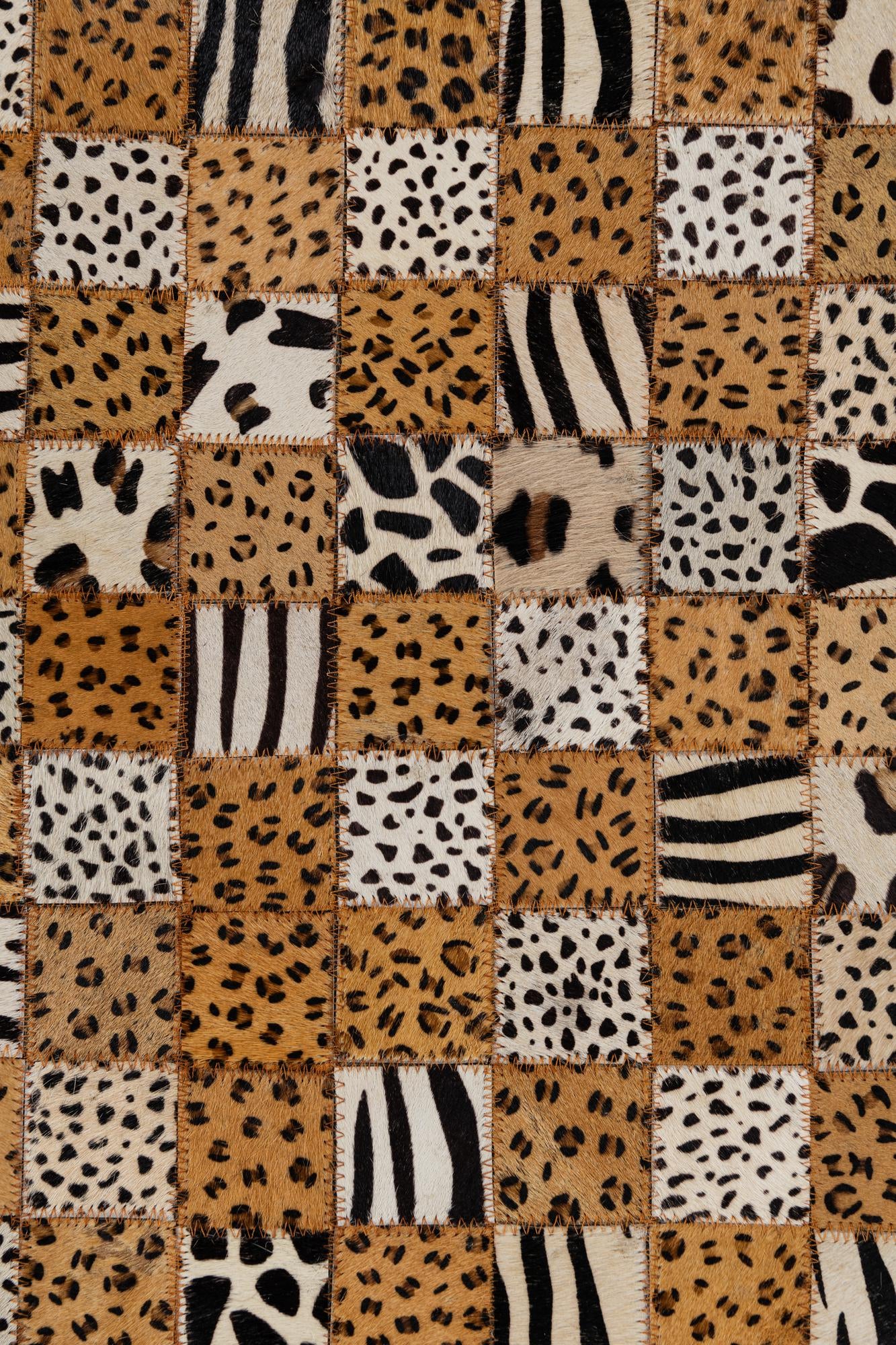5' x 8' 1 Cowhide Leather Rug