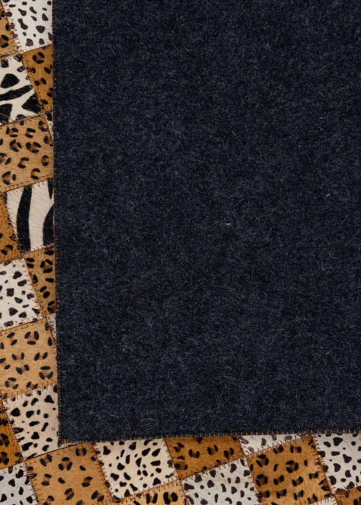 5' x 8' 1 Cowhide Leather Rug