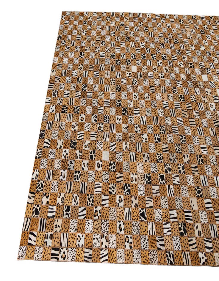 Detail image of 5' 1 x 8' Cowhide Leather Rug