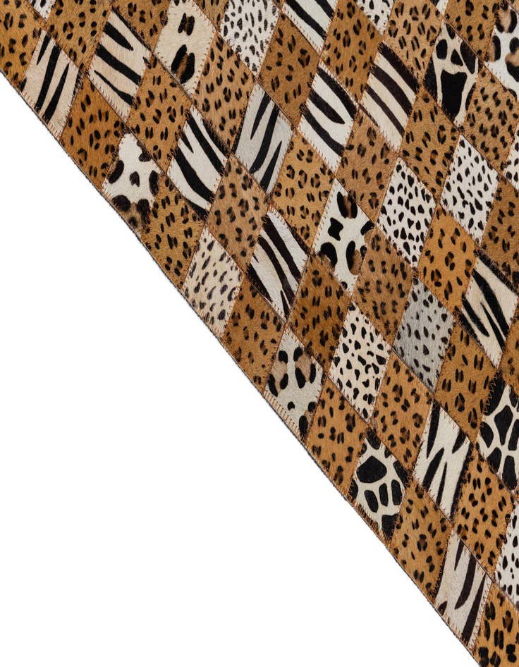 Detail image of 5' 1 x 8' Cowhide Leather Rug