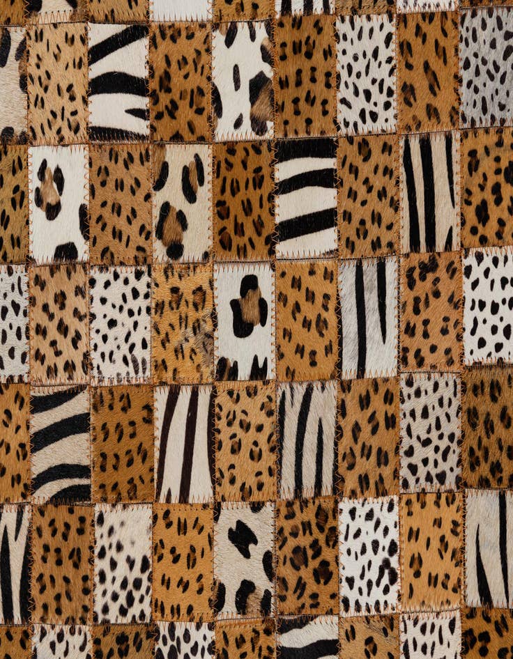 Detail image of 5' 1 x 8' Cowhide Leather Rug