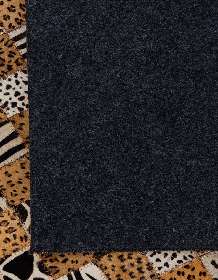 Detail image of 5' 1 x 8' Cowhide Leather Rug