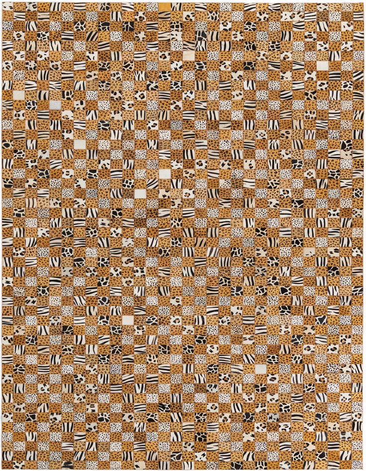 Detail image of 5' 1 x 8' Cowhide Leather Rug