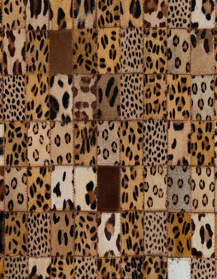Detail image of 5' 1 x 8' 1 Cowhide Leather Rug