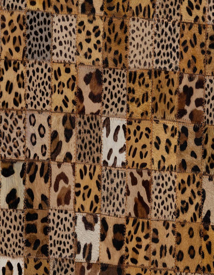 Detail image of 5' 1 x 8' 1 Cowhide Leather Rug