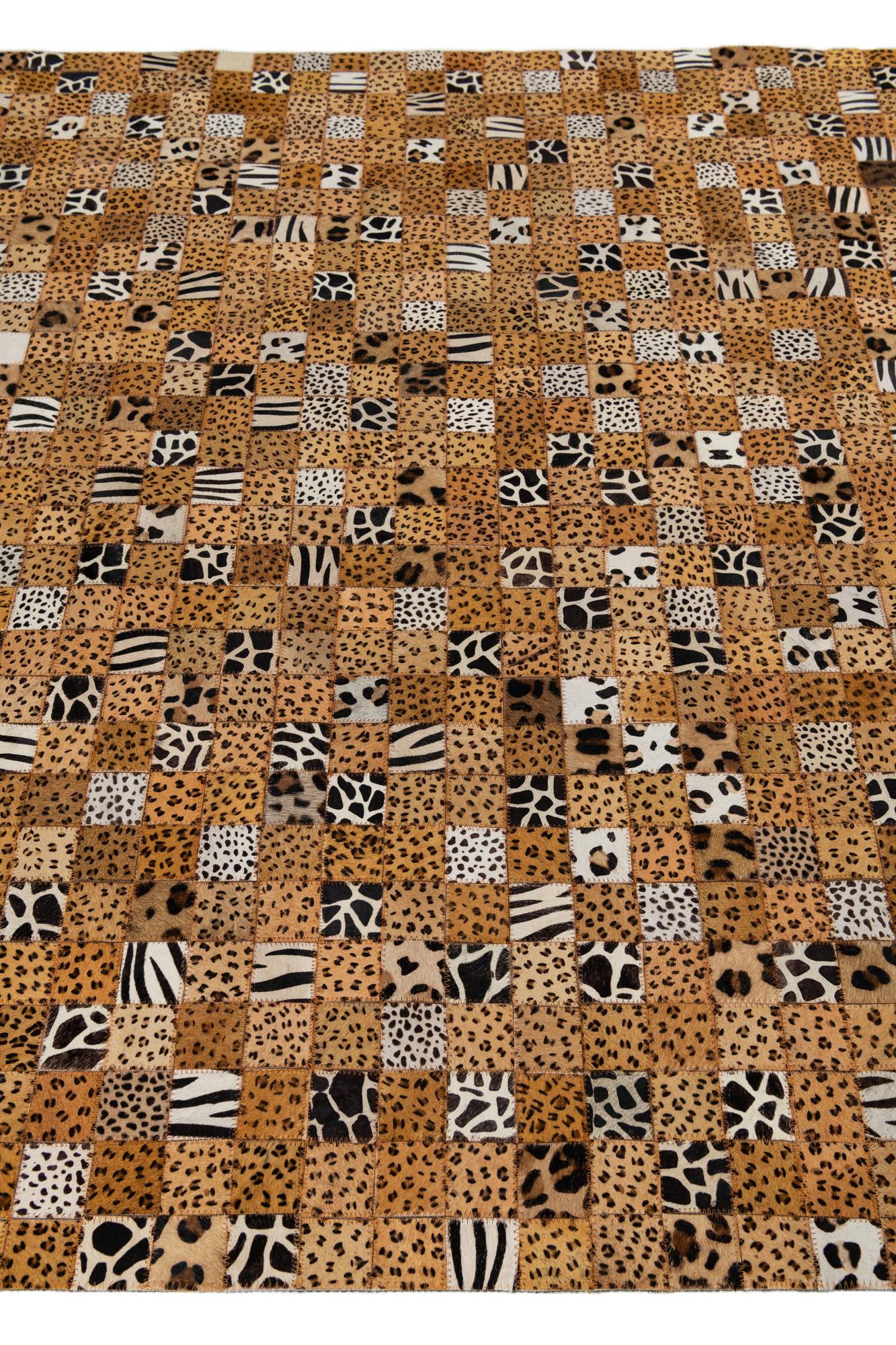 5' 1 x 8' Cowhide Leather Rug