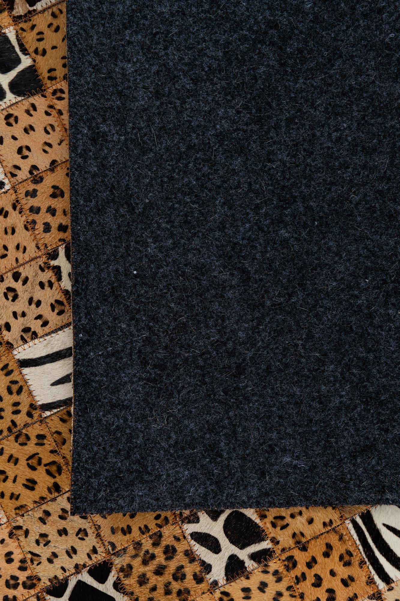 5' 1 x 8' Cowhide Leather Rug