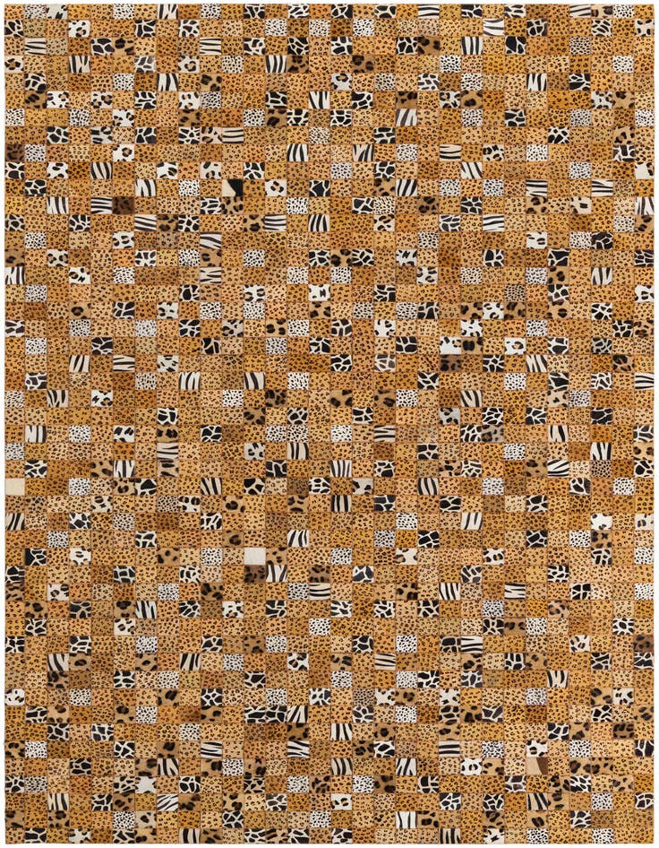 Detail image of 5' 1 x 8' Cowhide Leather Rug