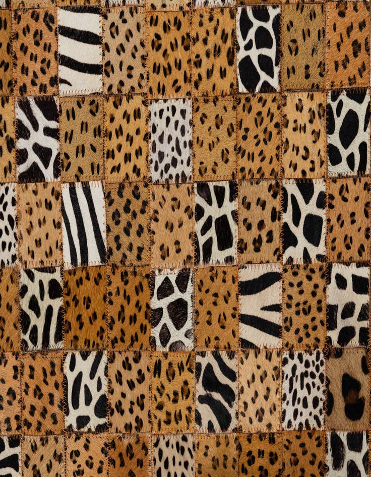 Detail image of 5' 1 x 8' Cowhide Leather Rug