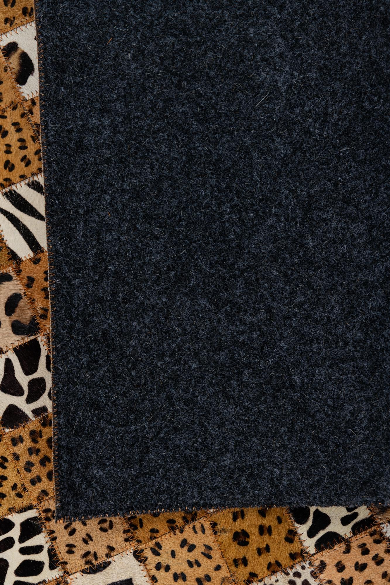 5' 1 x 8' Cowhide Leather Rug