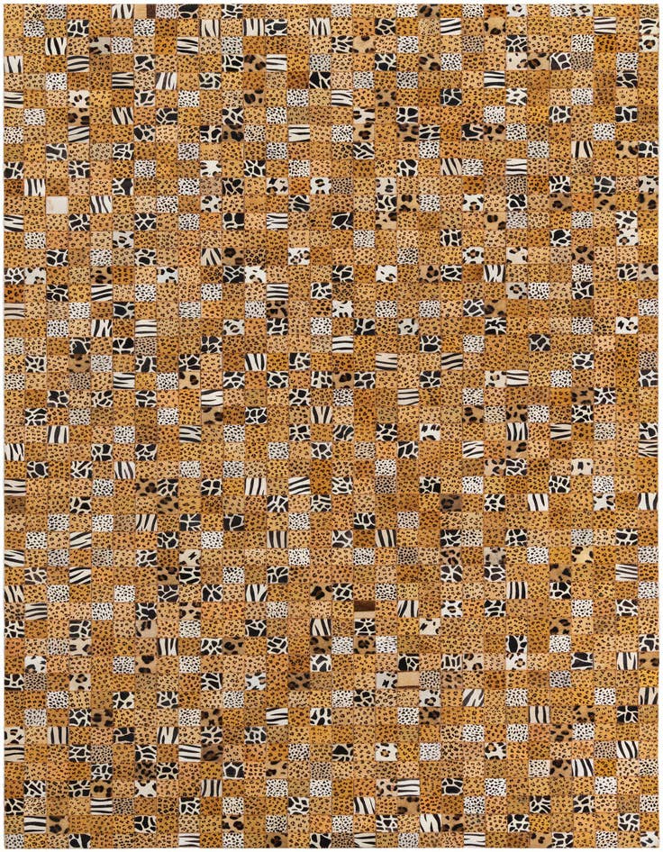 Detail image of 5' 1 x 8' Cowhide Leather Rug