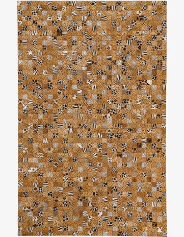 5' 1 x 8' Cowhide Leather Rug