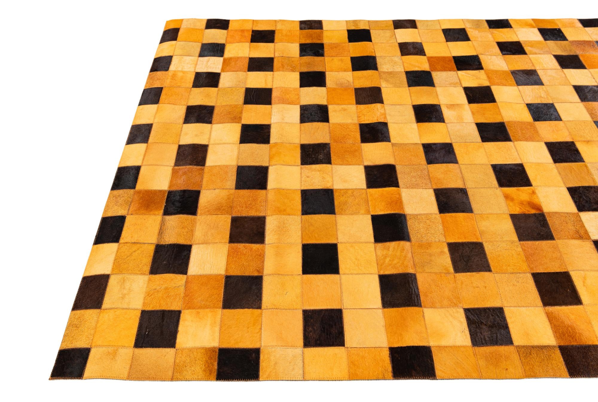 5' 1 x 7' 11 Cowhide Stocks Rug