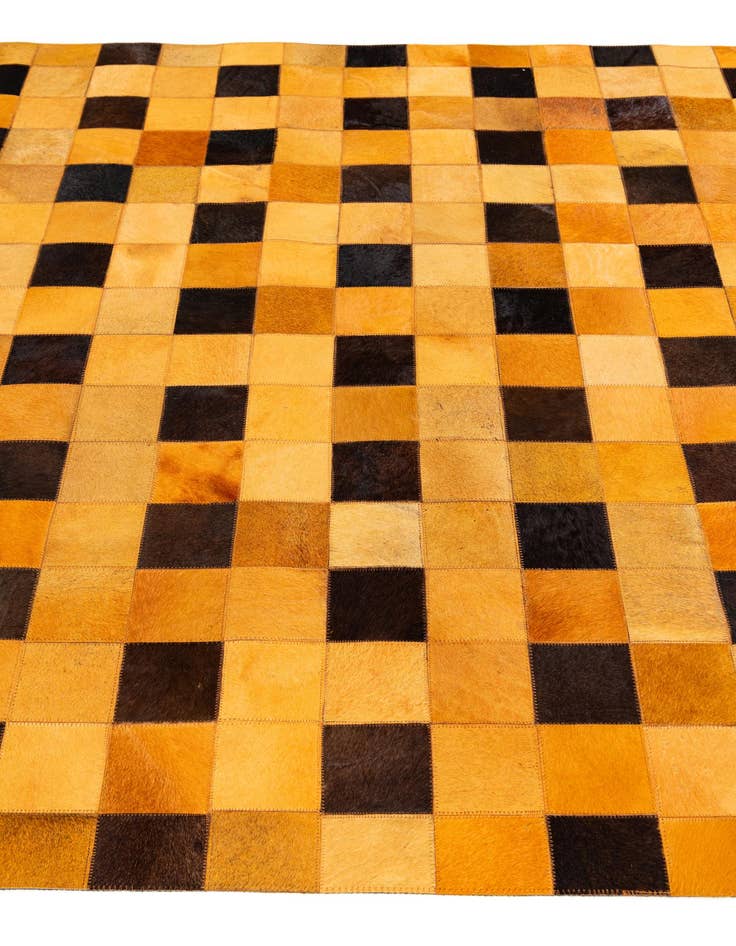 Detail image of 5' 1 x 7' 11 Cowhide Stocks Rug