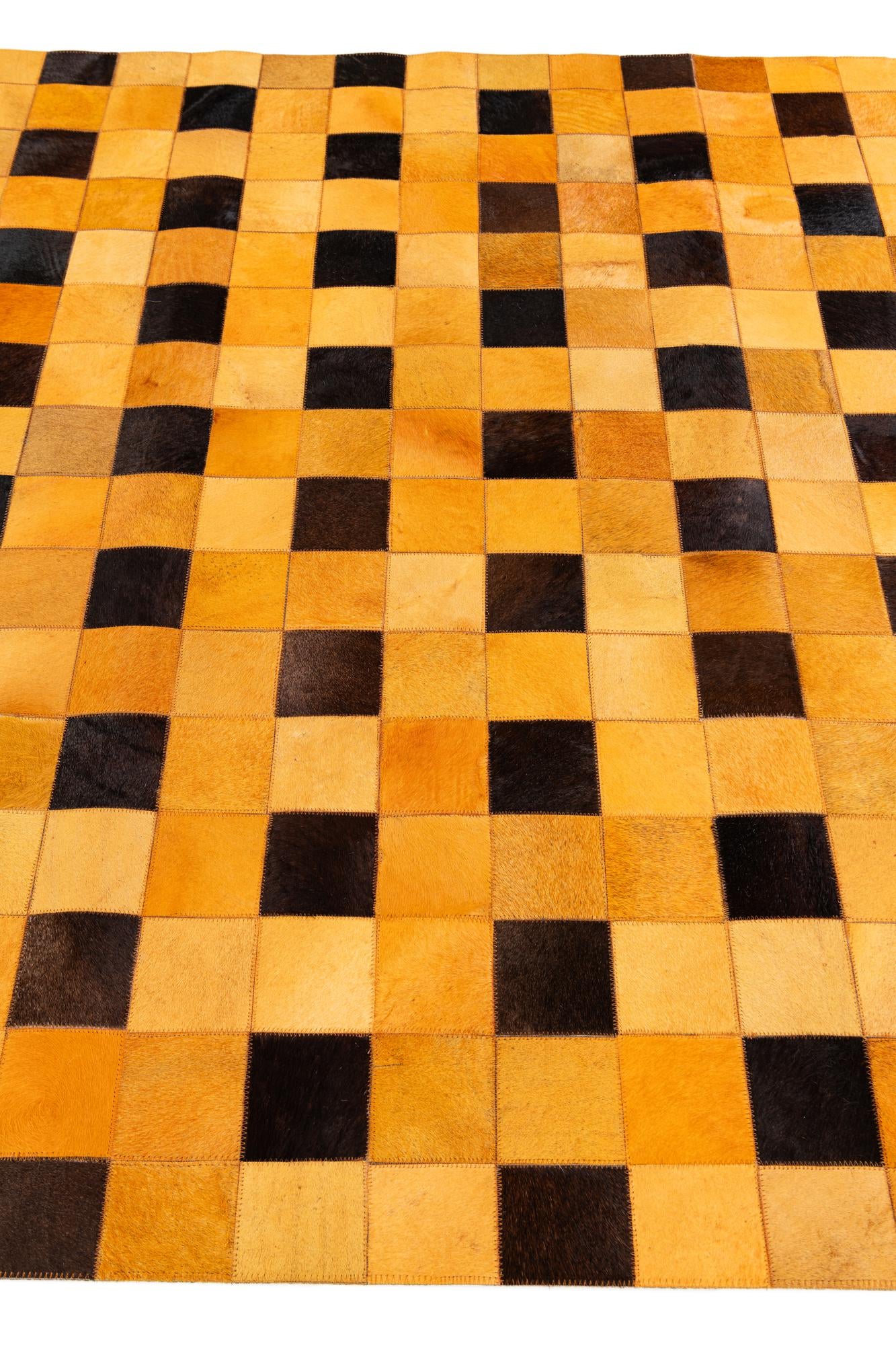 5' 1 x 8' Cowhide Stocks Rug