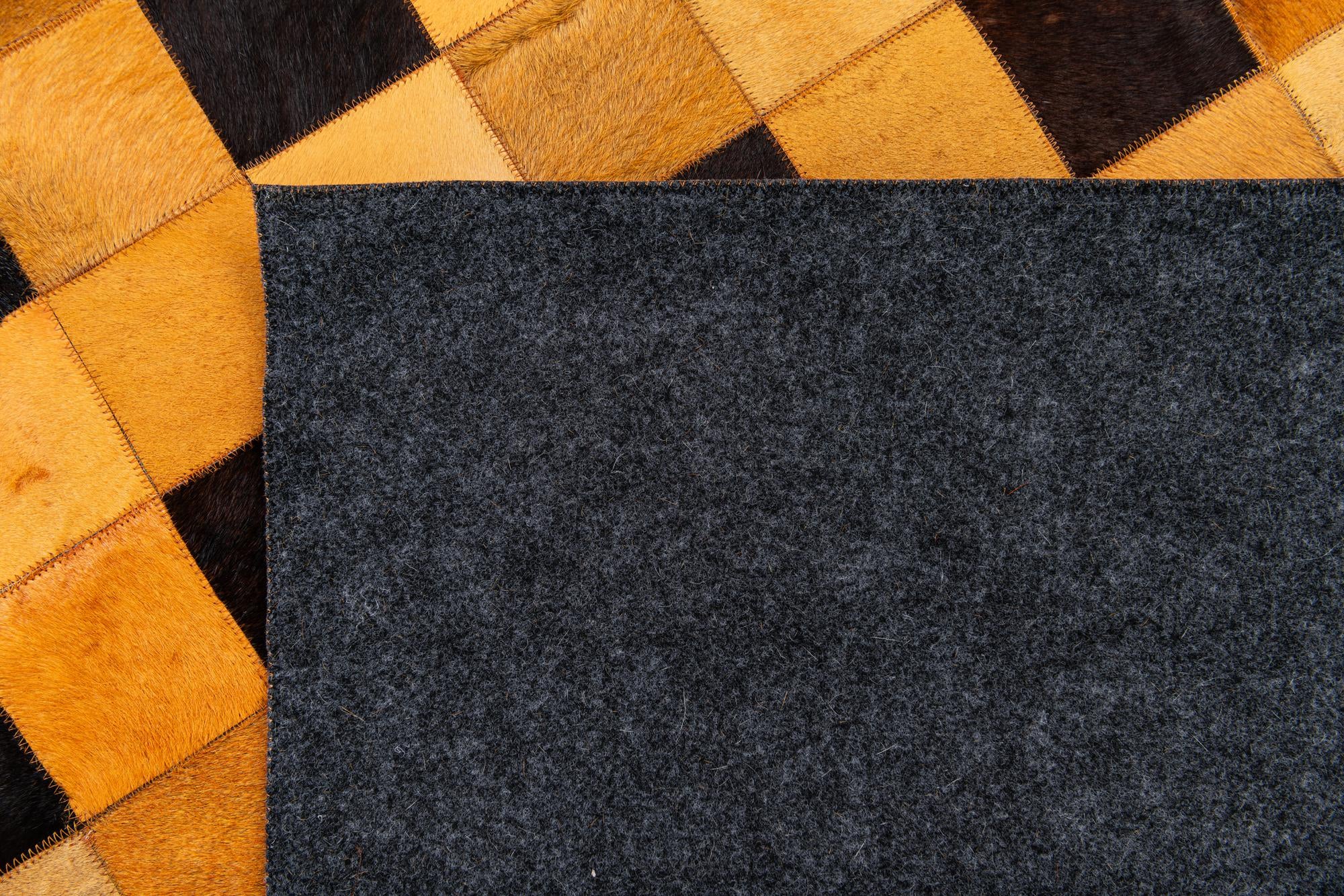 5' 1 x 8' Cowhide Stocks Rug