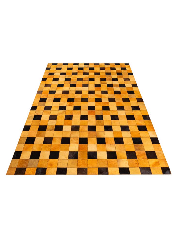 Detail image of 5' 2 x 8' Cowhide Stocks Rug