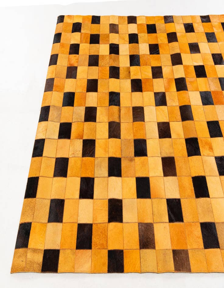 Detail image of 5' 2 x 8' Cowhide Stocks Rug