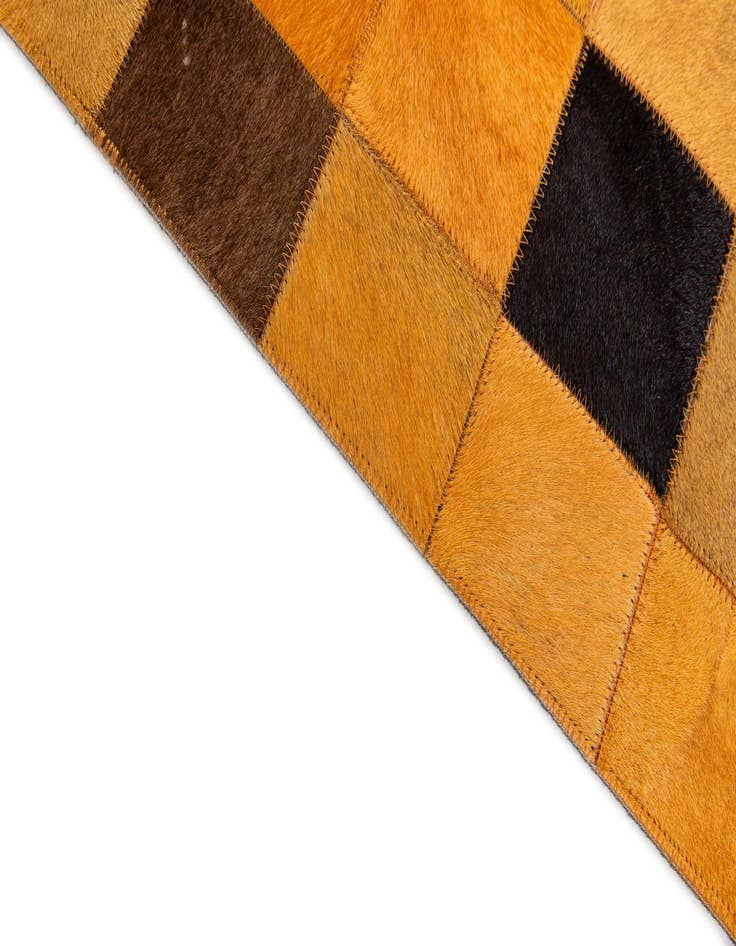 Detail image of 5' 2 x 8' Cowhide Stocks Rug