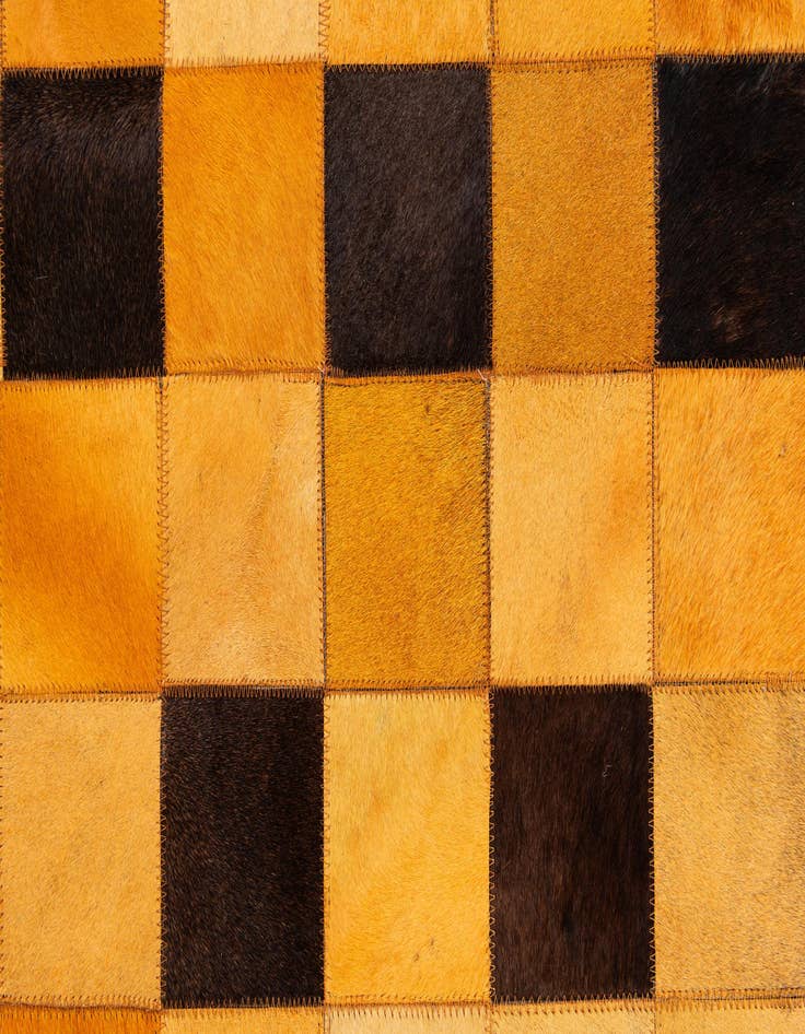 Detail image of 5' 2 x 8' Cowhide Stocks Rug