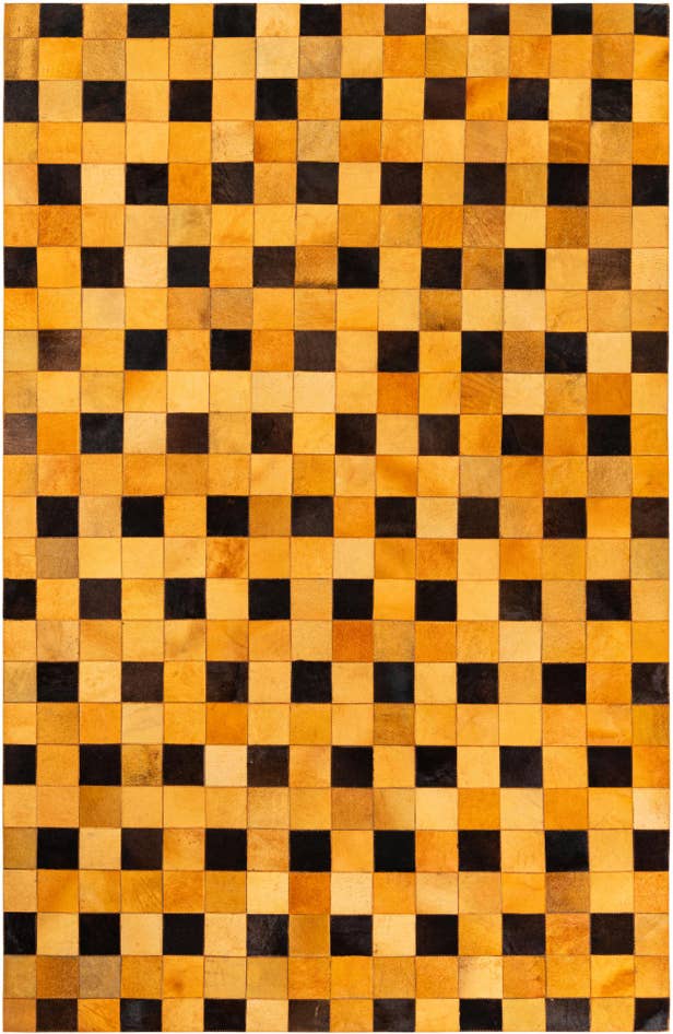 Detail image of 5' 2 x 8' Cowhide Stocks Rug
