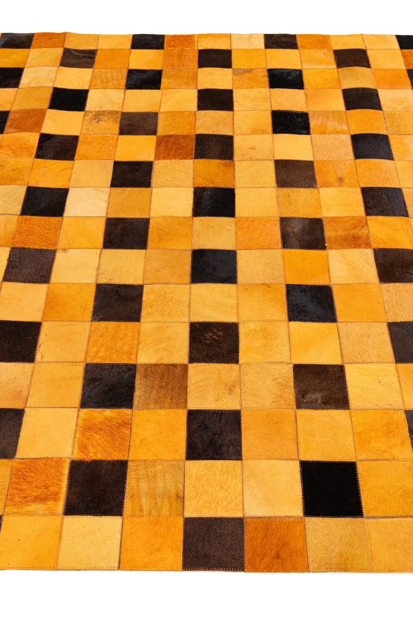 5' 1 x 8' Cowhide Stocks Rug