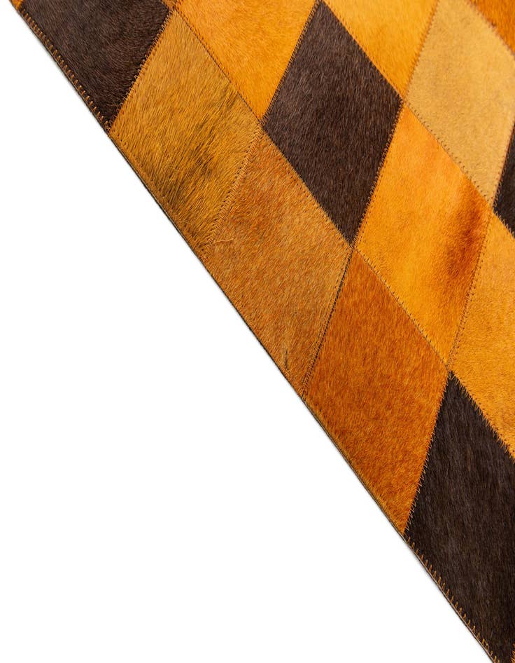 Detail image of 5' 1 x 8' Cowhide Stocks Rug
