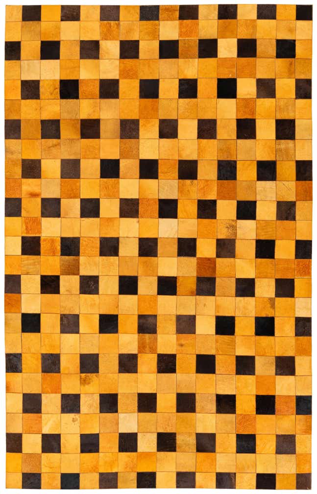 5' 1 x 8' Cowhide Stocks Rug