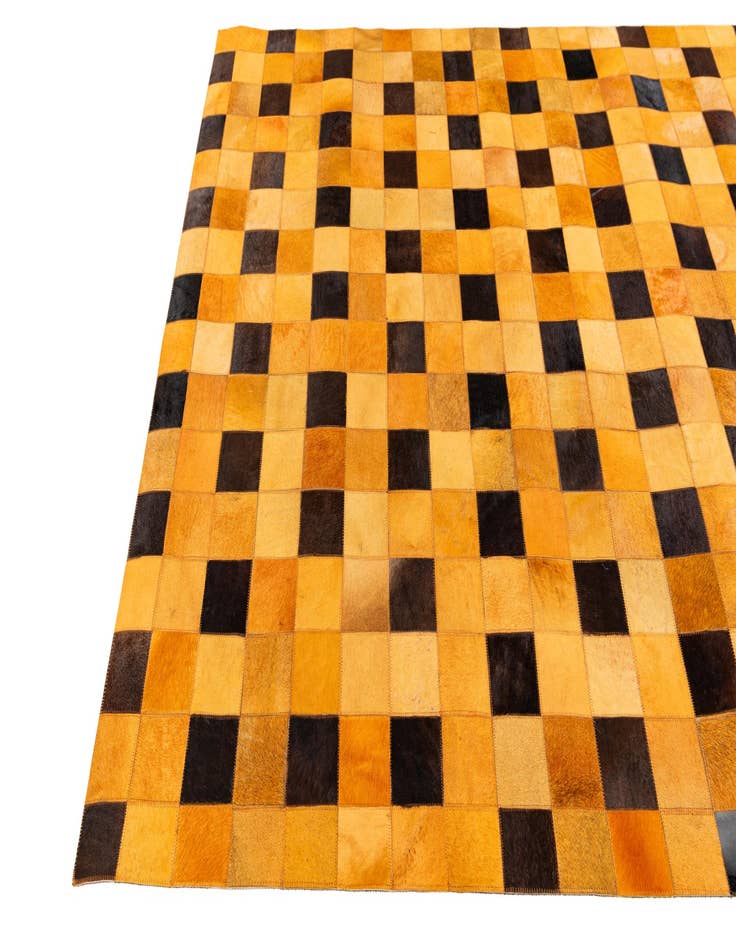 Detail image of 5' 1 x 8' Cowhide Stocks Rug