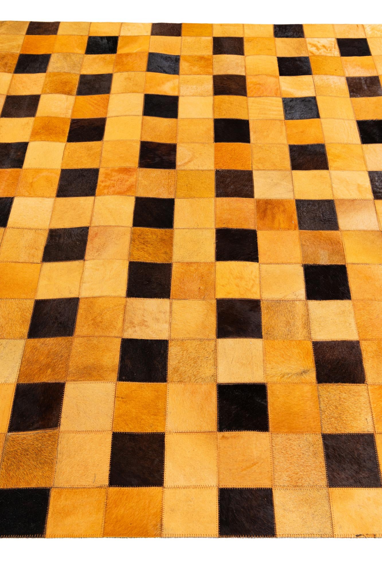 5' 1 x 8' Cowhide Stocks Rug