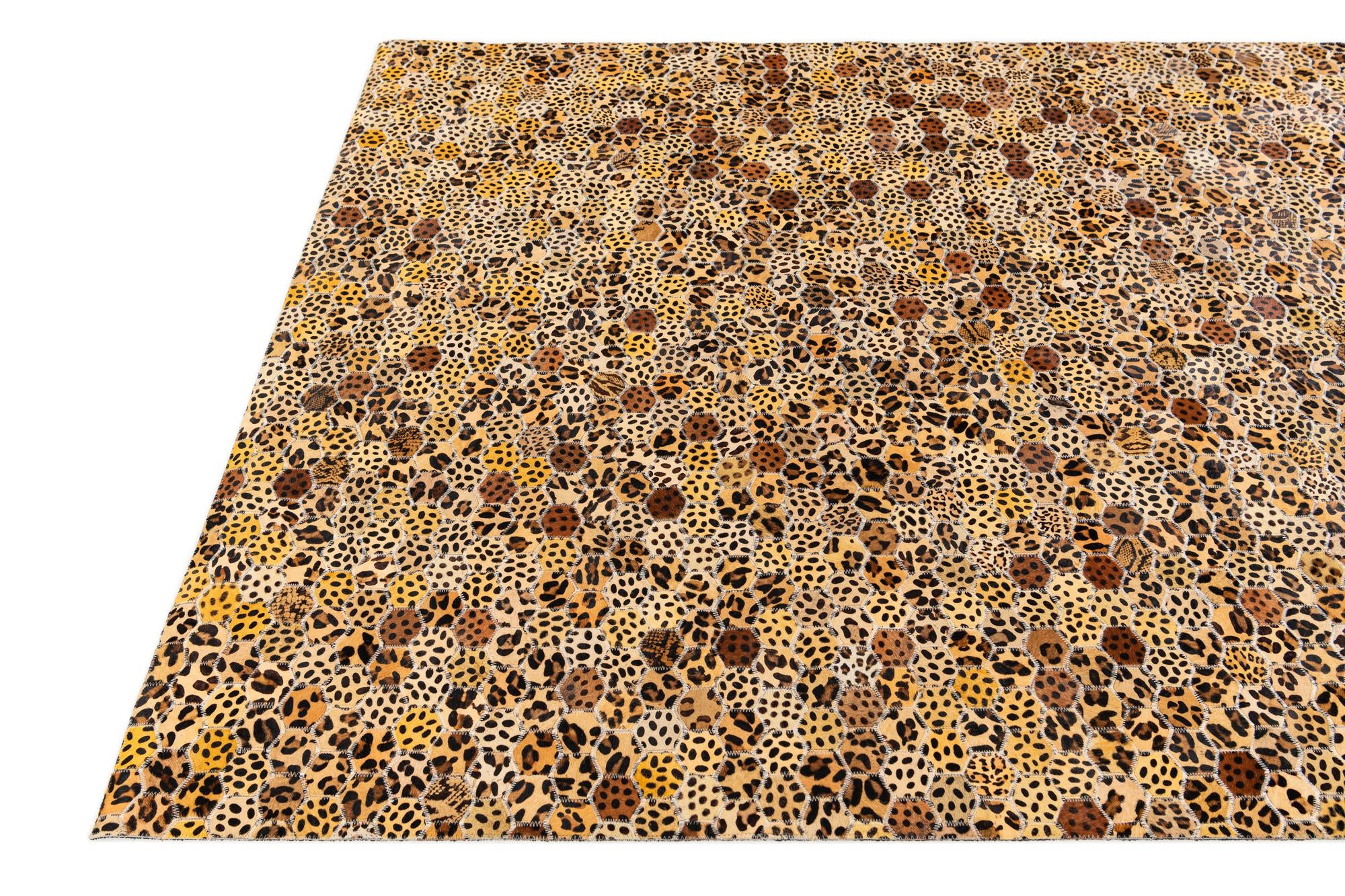 5' x 7' 10 Cowhide Stocks Rug