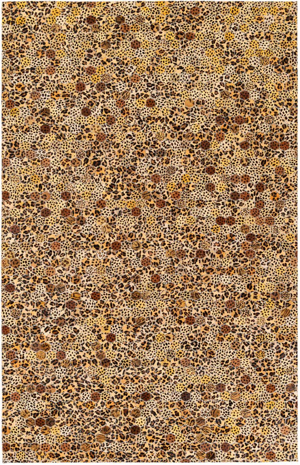 Detail image of 5' x 7' 10 Cowhide Stocks Rug