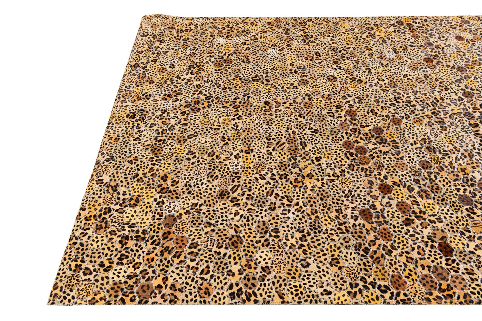 5' x 8' Cowhide Stocks Rug