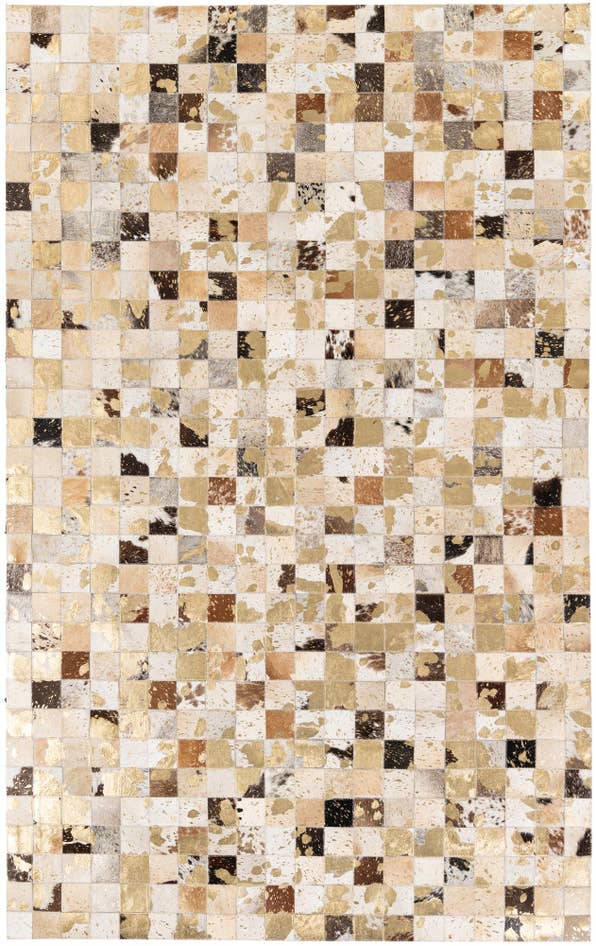 Detail image of 5' x 8' Cowhide Stocks Rug