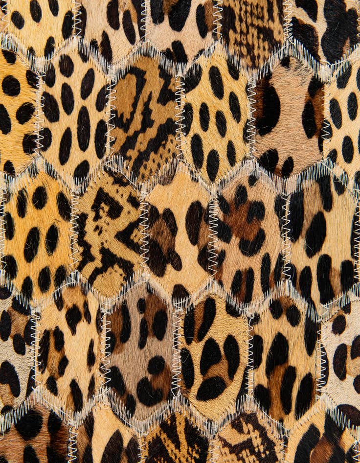 Detail image of 4' 11 x 7' 11 Cowhide Stocks Rug