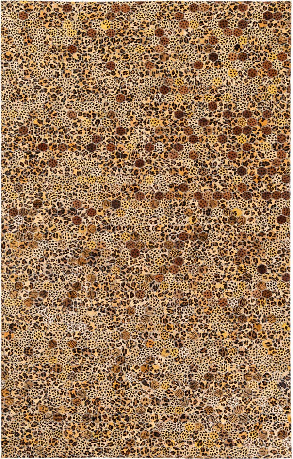 Detail image of 5' x 7' 11 Cowhide Stocks Rug