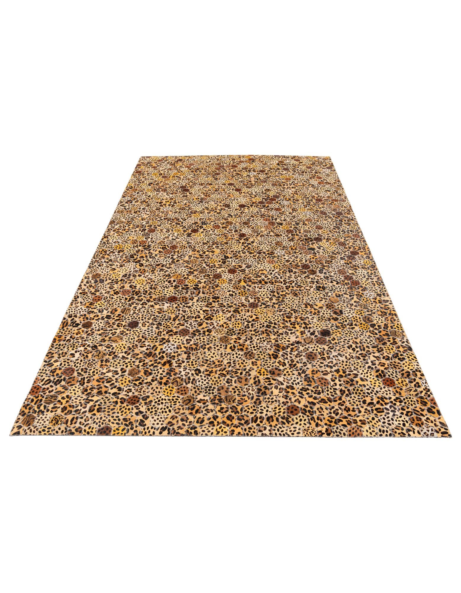 4' 11 x 7' 11 Cowhide Stocks Rug