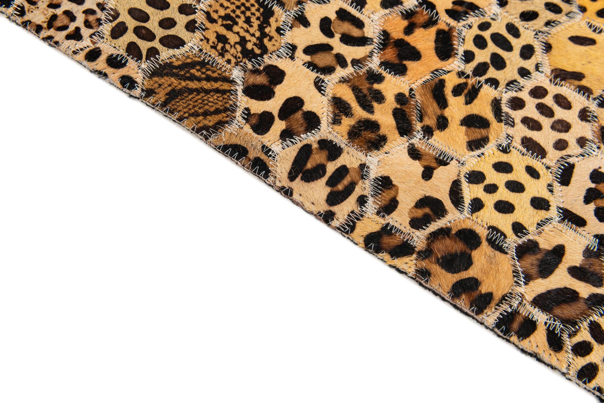 4' 11 x 7' 11 Cowhide Stocks Rug