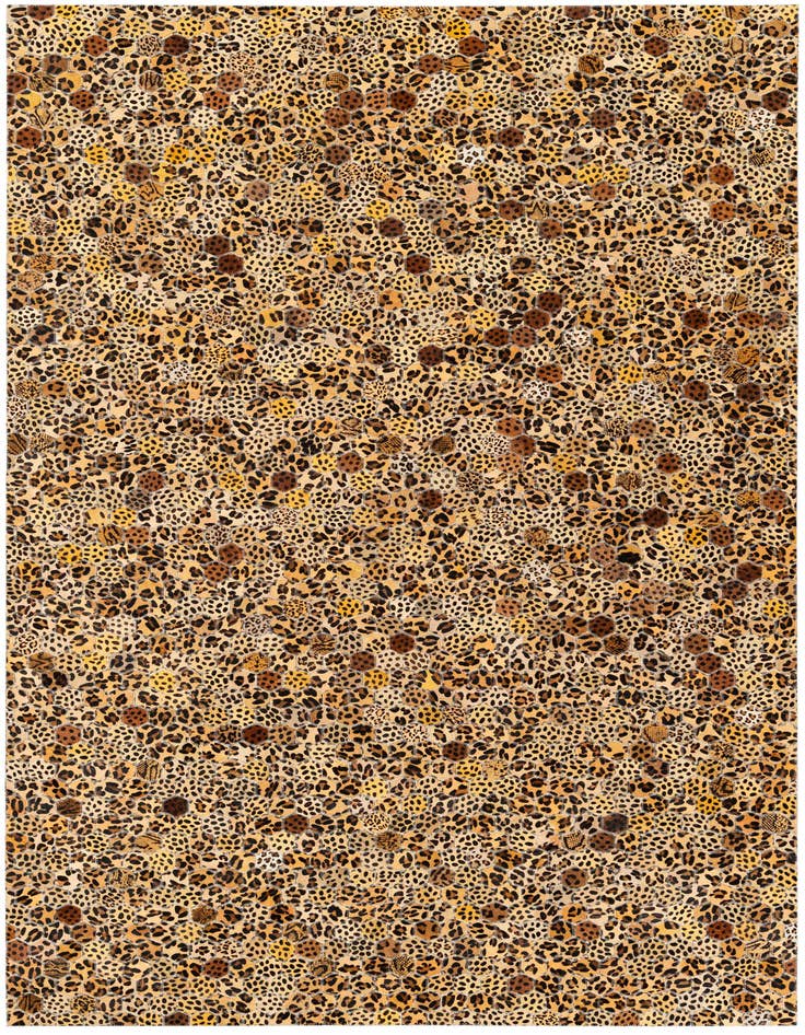 Detail image of 4' 11 x 7' 11 Cowhide Stocks Rug