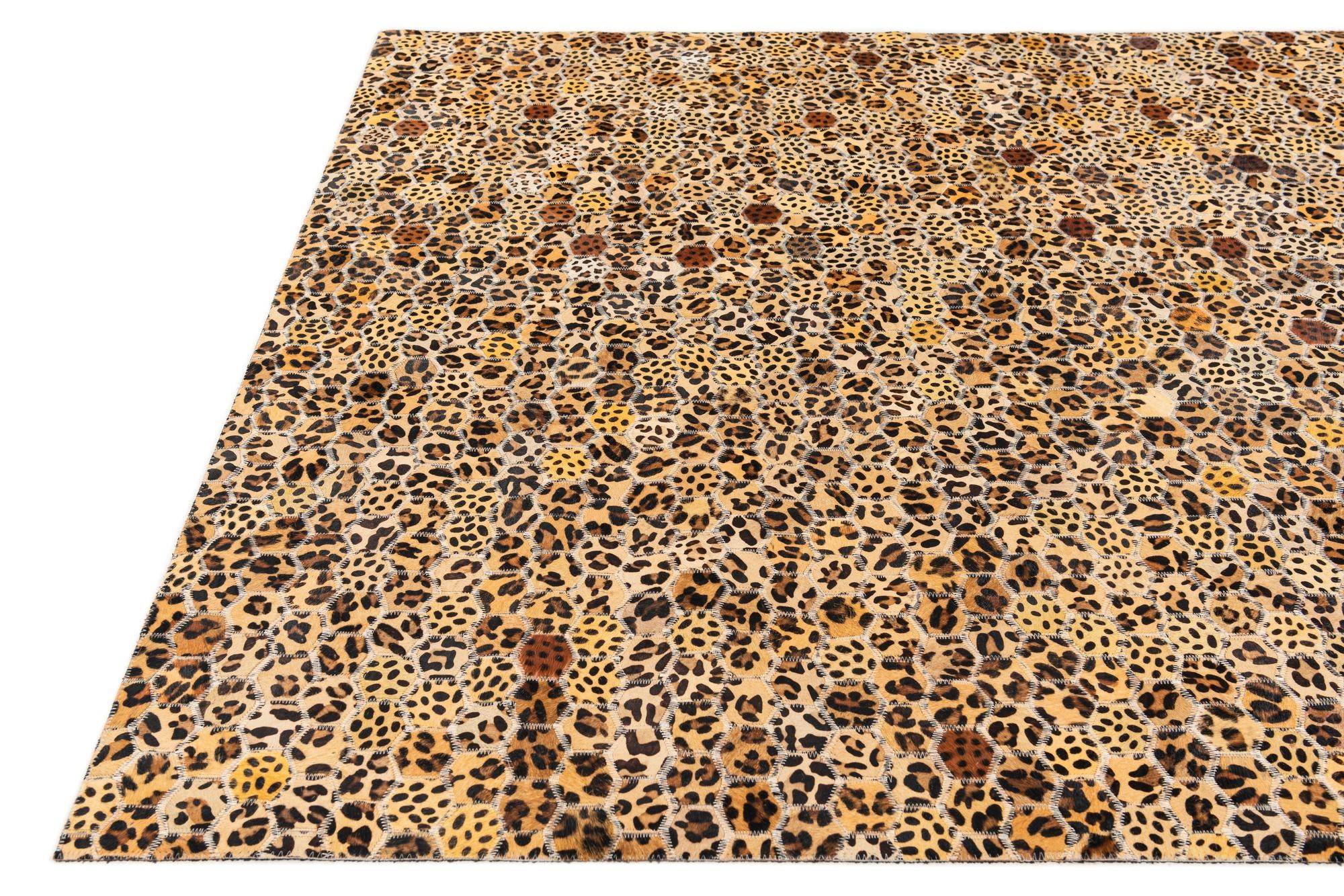 4' 11 x 8' Cowhide Stocks Rug