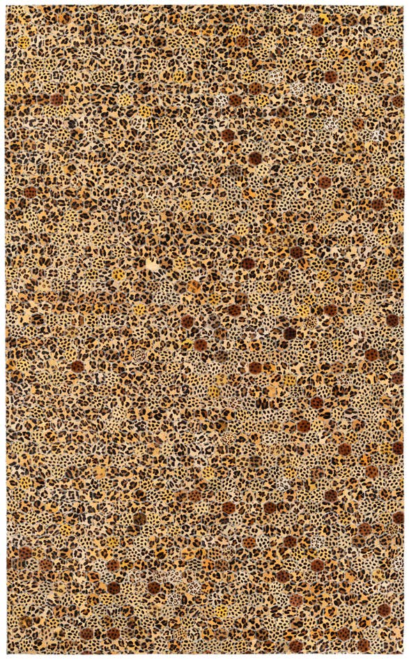 Detail image of 4' 11 x 8' Cowhide Stocks Rug