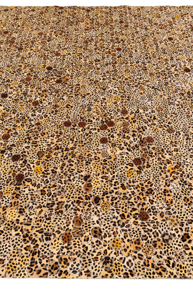 Detail image of 7' 11 x 9' 11 Cowhide Stocks Rug