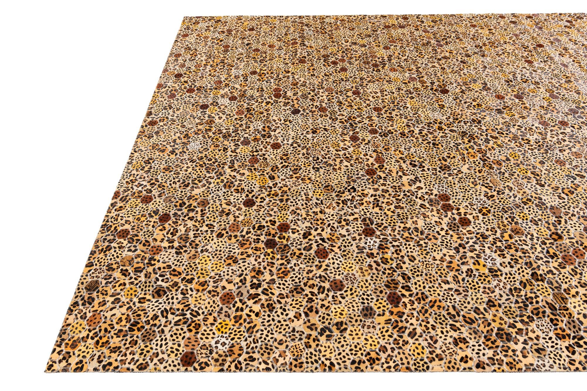 7' 11 x 10' 1 Cowhide Stocks Rug
