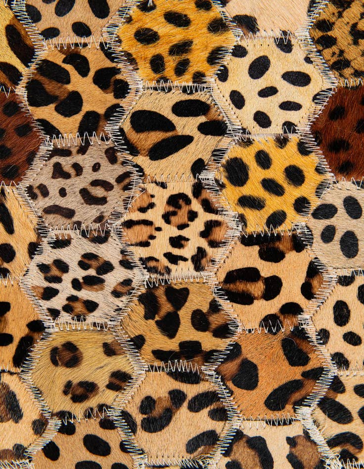 Detail image of 7' 11 x 10' 1 Cowhide Stocks Rug