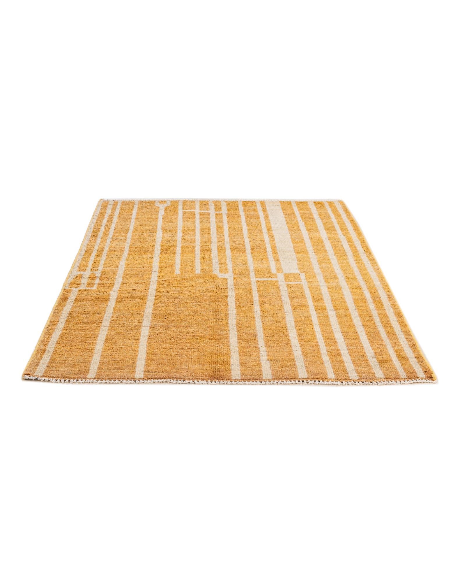 4' 3 x 6' Hand Knotted Darya Wool Rug