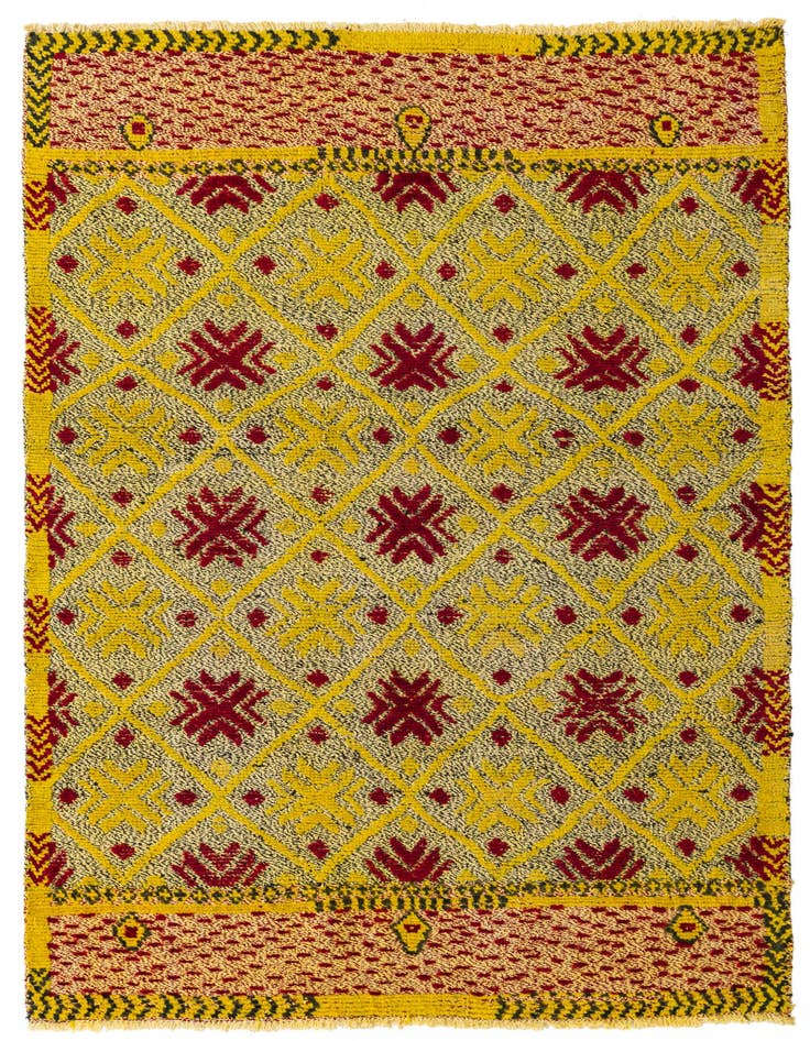 Detail image of 4' 10 x 7' Hand Knotted Darya Wool Rug