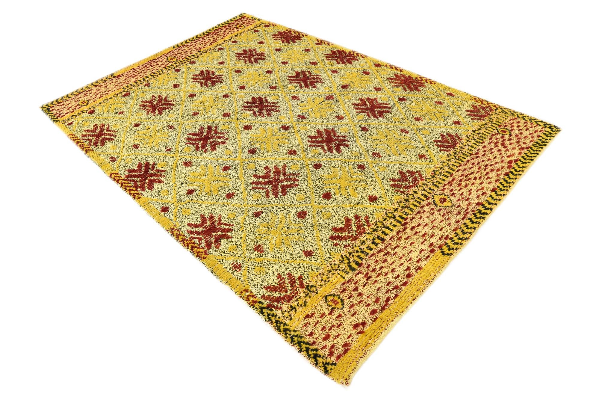 5' 6 x 8' Hand Knotted Darya Wool Rug