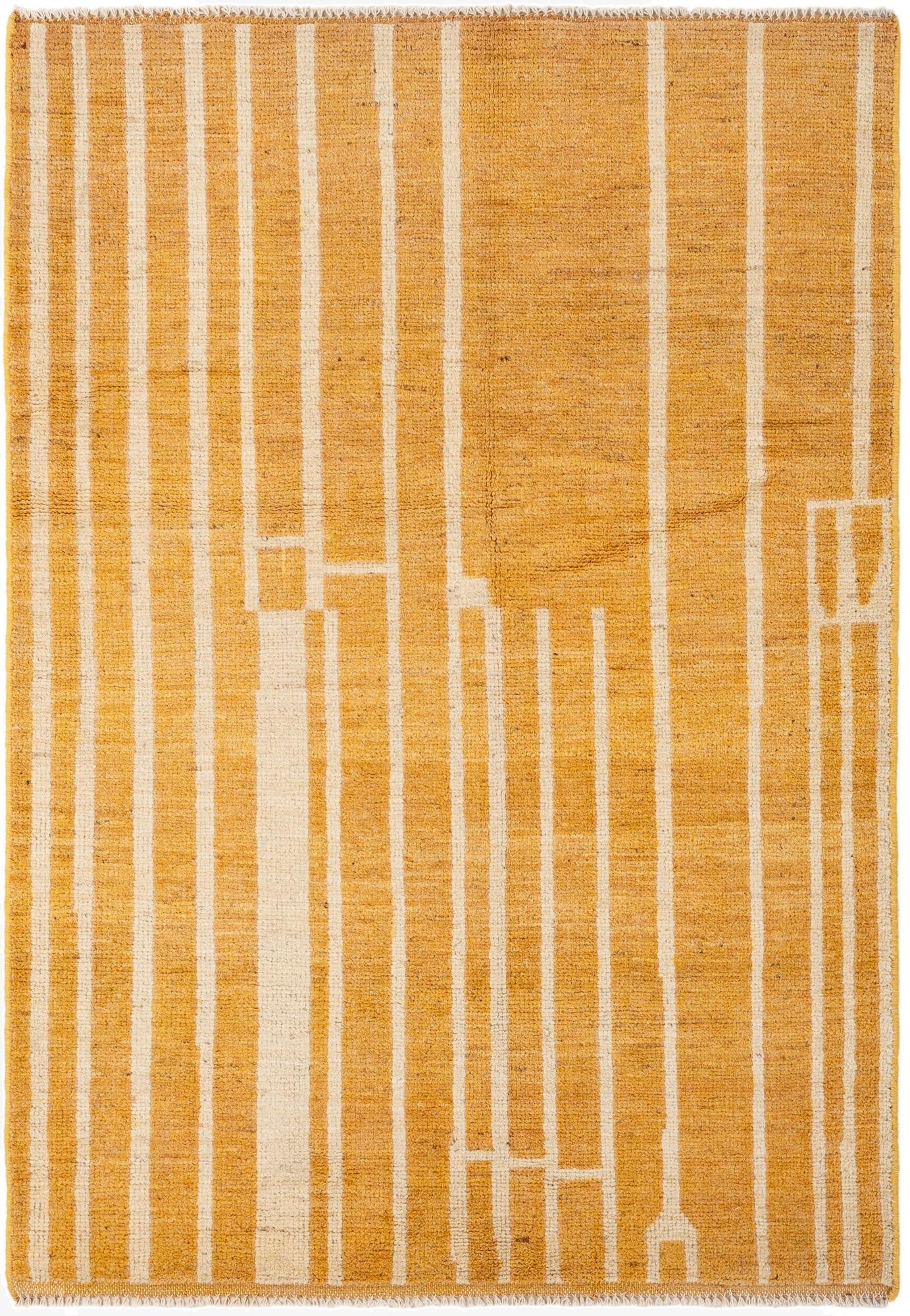 4' 3 x 6'  Hand Knotted Darya Wool Rug