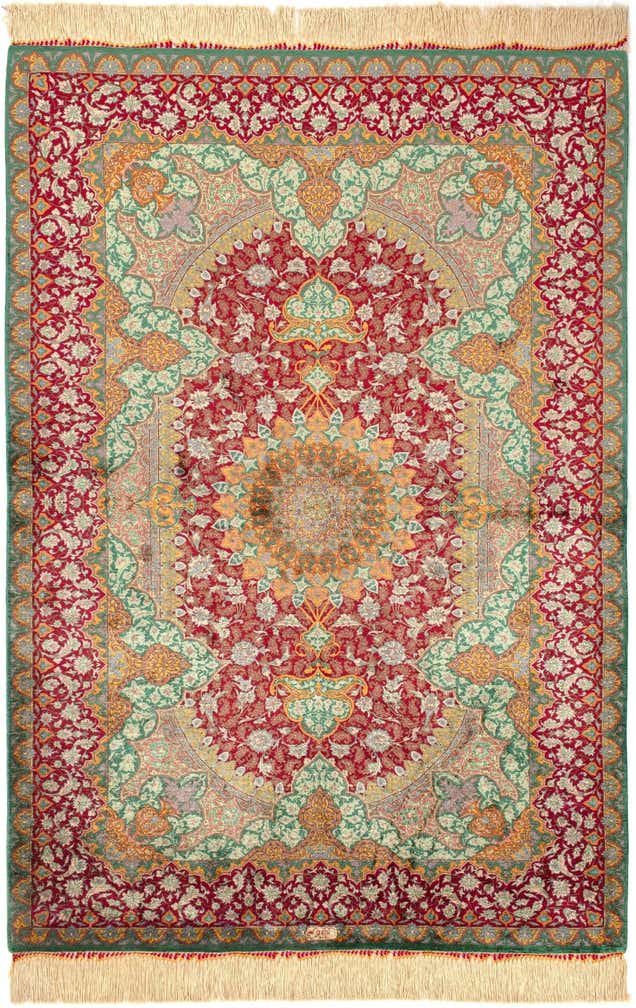100cm x 150cm Ghom Silk Vloerkleed