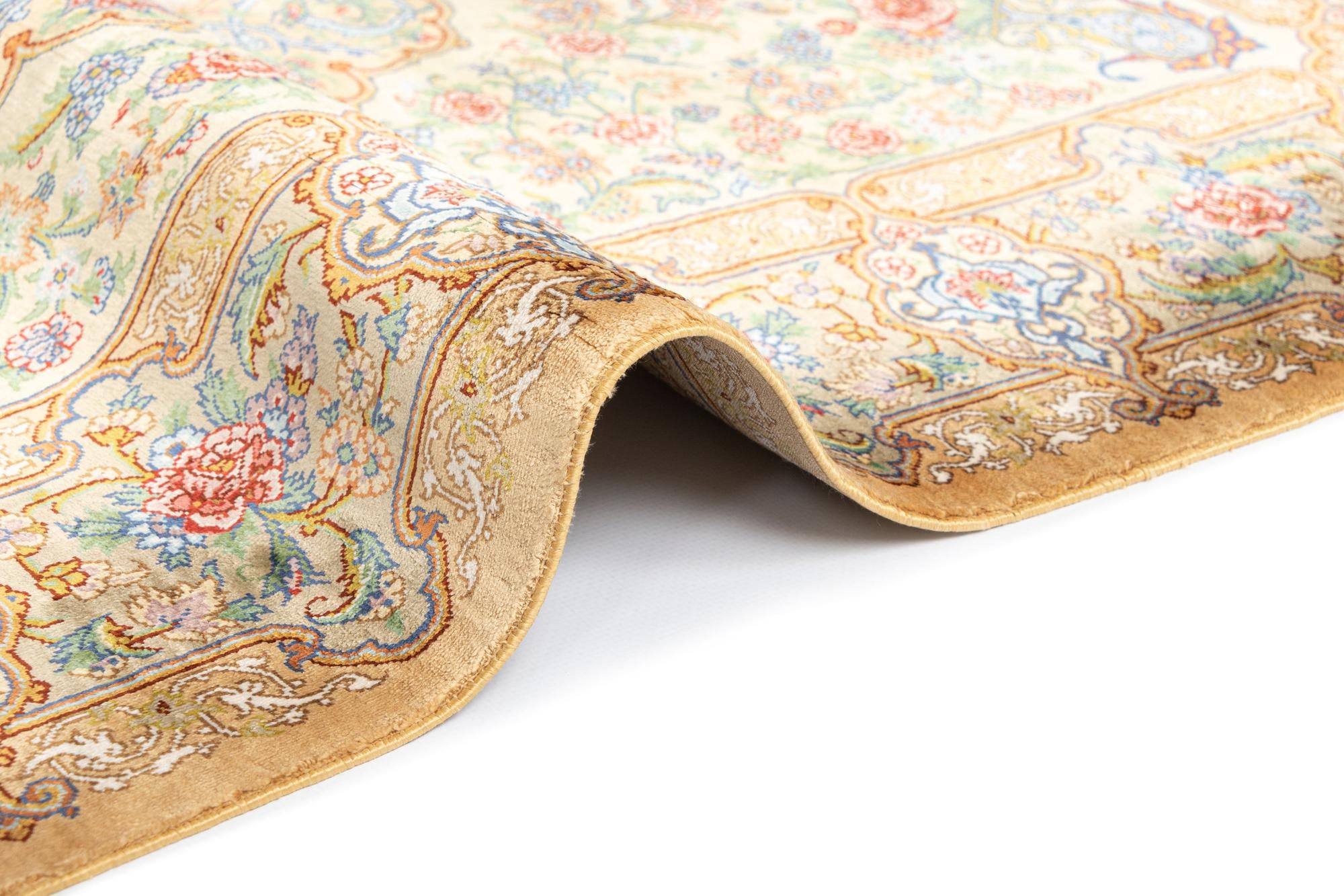2' 7 x 3' 9 Ghom Silk Rug